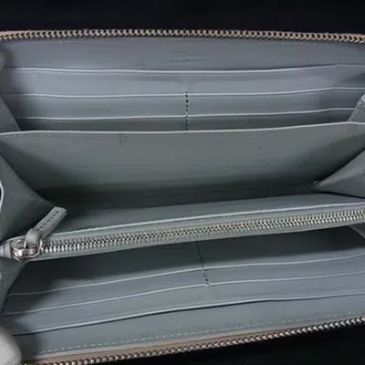 Pre-owned Fendi Light Blue Multi-color Pink Leather Coin Purse/coin Case ()