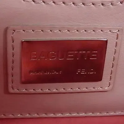 Pre-owned Fendi Multi-color Pink Leather Fur Handbag Shoulder Bag ()