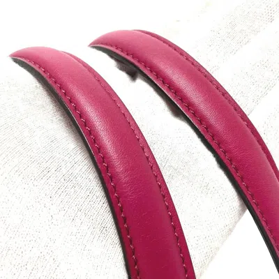 Pre-owned Fendi Pequin Brown Purple Leather Canvas Boston Bag Handbag () In Multi