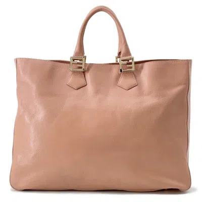 Pre-owned Fendi Pink Leather Tote Bag ()
