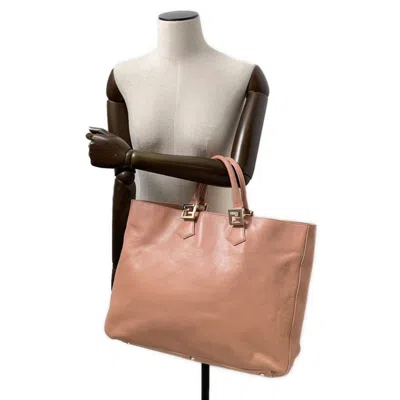 Pre-owned Fendi Pink Leather Tote Bag ()
