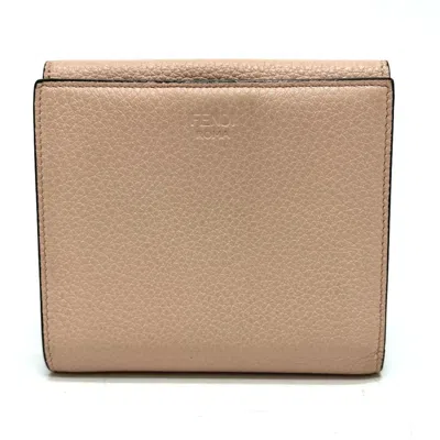Pre-owned Fendi Pink Leather Wallet (bi-fold) ()
