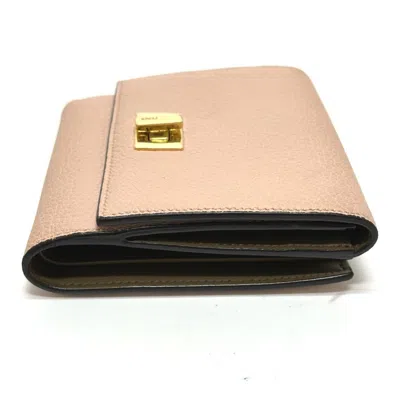 Pre-owned Fendi Pink Leather Wallet (bi-fold) ()