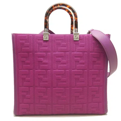 Pre-owned Fendi Purple Canvas Handbag Tote Bag ()