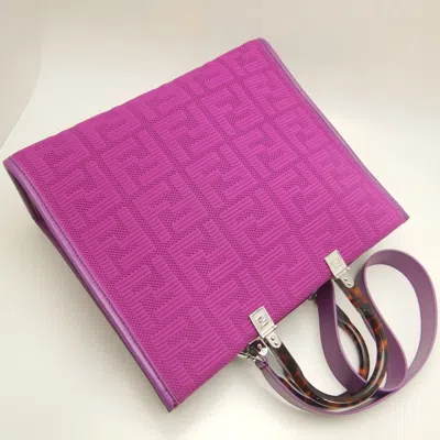 Pre-owned Fendi Purple Canvas Handbag Tote Bag ()