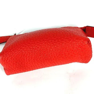 Pre-owned Fendi Red Color Leather Coin Purse/coin Case ()