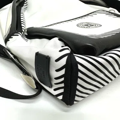Pre-owned Fendi White Canvas Leather Backpack ()