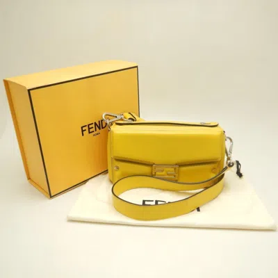 Pre-owned Fendi Yellow Leather Shoulder Bag ()