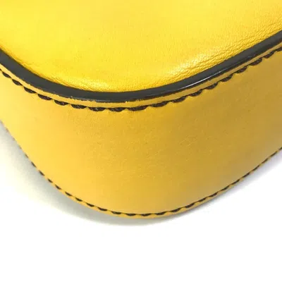 Pre-owned Fendi Yellow Leather Handbag Shoulder Bag ()