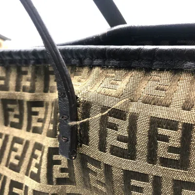 Pre-owned Fendi Zucca Beige Brown Zucca Tote Bag () In Multi