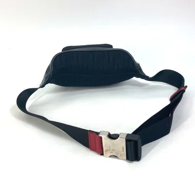 Pre-owned Fendi Zucca Black Red Color Zucca Leather Shoulder Bag Sling Bag () In Multi