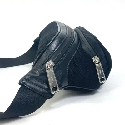 Pre-owned Fendi Zucca Black Red Color Zucca Leather Shoulder Bag Sling Bag () In Multi