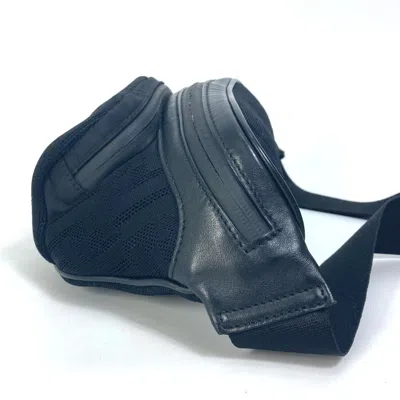 Pre-owned Fendi Zucca Black Red Color Zucca Leather Shoulder Bag Sling Bag () In Multi