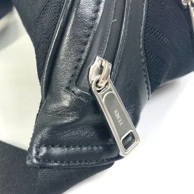 Pre-owned Fendi Zucca Black Red Color Zucca Leather Shoulder Bag Sling Bag () In Multi