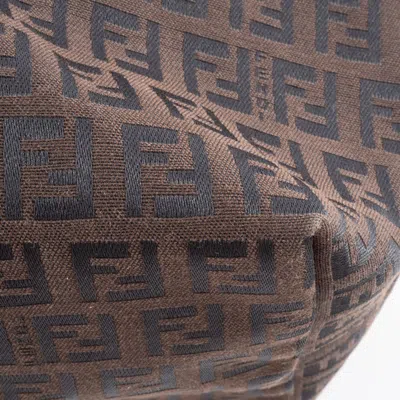 Pre-owned Fendi Zucca Brown Canvas Leather Tote Bag ()
