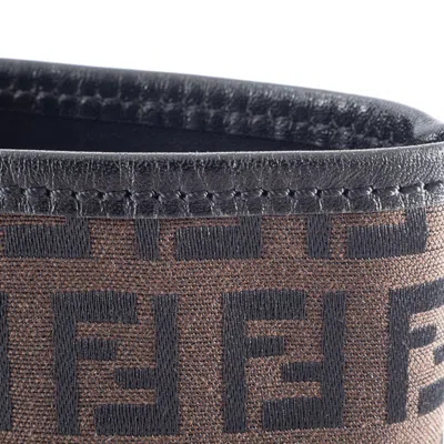 Pre-owned Fendi Zucca Brown Canvas Leather Tote Bag ()