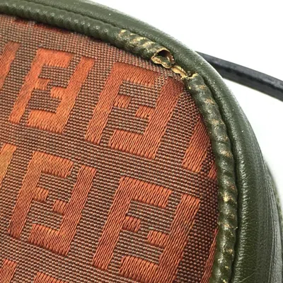 Pre-owned Fendi Zucchino Brown Khaki Zucchino Pochette Shoulder Bag () In Multi