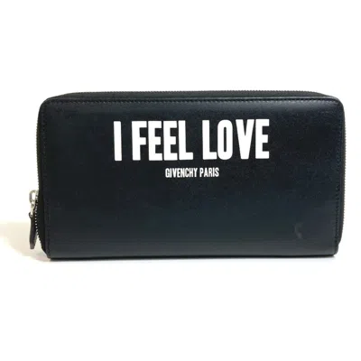 Pre-owned Givenchy Black Leather Long Wallet (bi-fold) ()