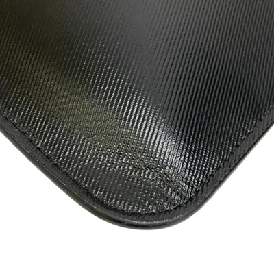 Pre-owned Givenchy Black White Leather Canvas Clutch Bag Pouch () In Multi