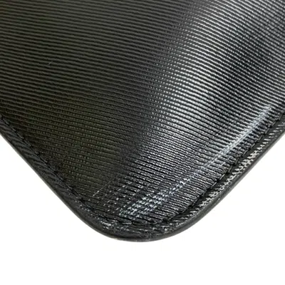 Pre-owned Givenchy Black White Leather Canvas Clutch Bag Pouch () In Multi