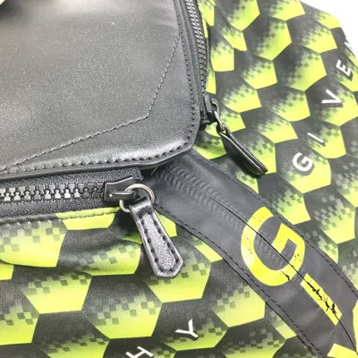 Pre-owned Givenchy Black Yellow Nylon Backpack () In Multi