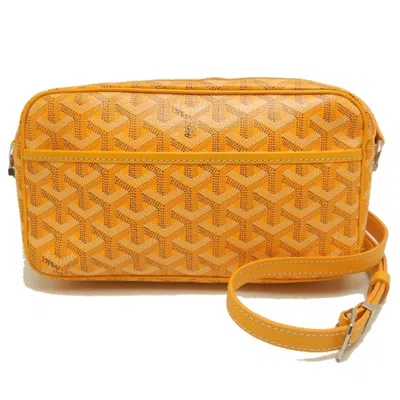 Pre-owned Goyard Cap Vert Yellow Coated Canvas Leather Shoulder Bag ()