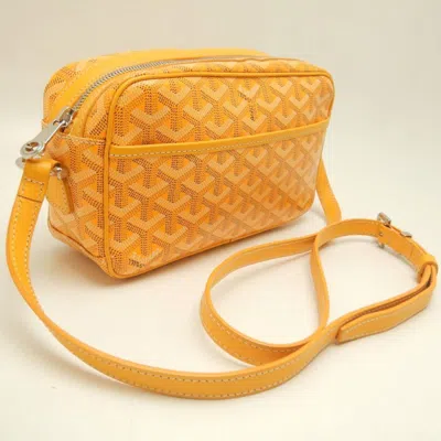 Pre-owned Goyard Cap Vert Yellow Coated Canvas Leather Shoulder Bag ()