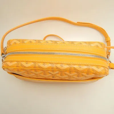 Pre-owned Goyard Cap Vert Yellow Coated Canvas Leather Shoulder Bag ()