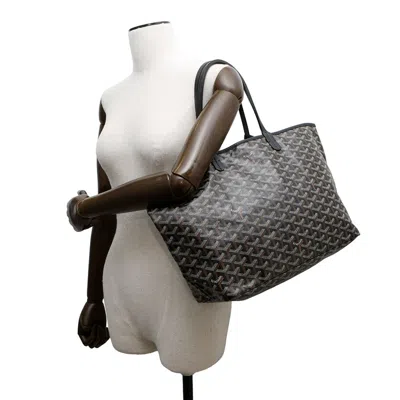 Pre-owned Goyard Saint Louis Black Pvc Leather Tote Bag ()