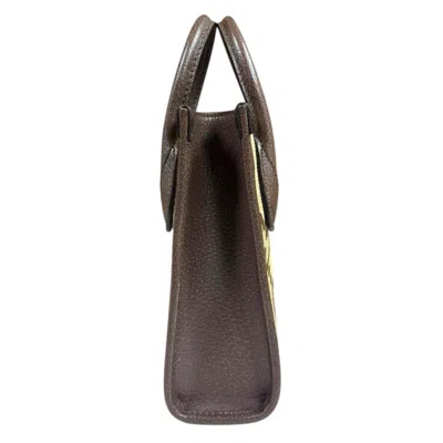 Pre-owned Gucci Beige Brown Gg Canvas Leather Shoulder Bag () In Multi