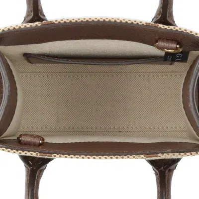 Pre-owned Gucci Beige Brown Gg Canvas Leather Shoulder Bag () In Multi