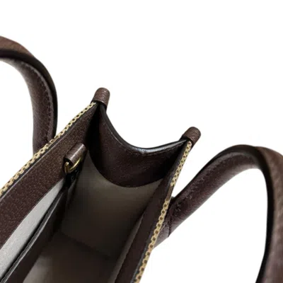 Pre-owned Gucci Beige Brown Gg Canvas Leather Shoulder Bag () In Multi