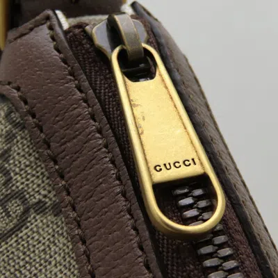 Pre-owned Gucci Beige Brown Gg Supreme Leather Shoulder Bag () In Multi