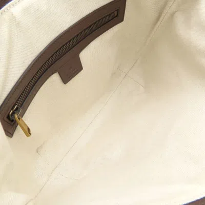 Pre-owned Gucci Beige Brown Gg Supreme Leather Shoulder Bag () In Multi