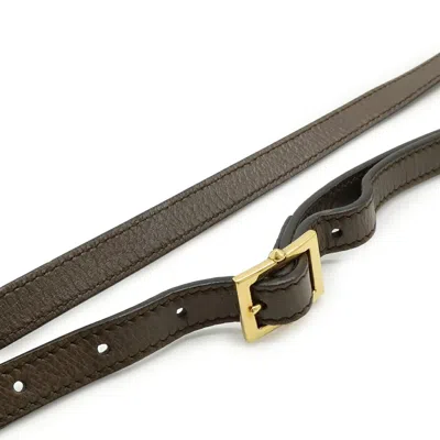 Pre-owned Gucci Beige Brown Green Red Color Gg Supreme Leather Pochette Shoulder Bag ()