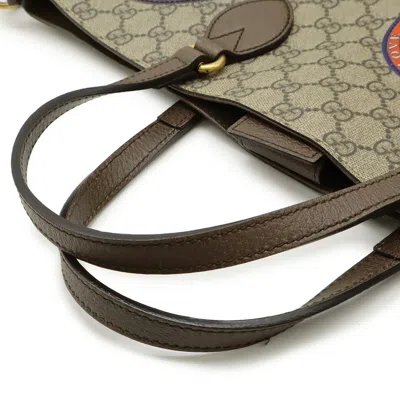 Pre-owned Gucci Beige Brown Multi-color Gg Supreme Leather Shoulder Bag Tote Bag ()