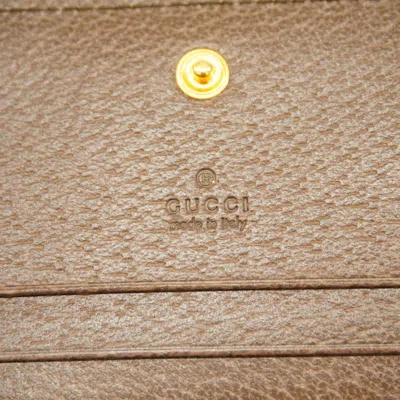 Pre-owned Gucci Beige Brown Pvc Wallet (bi-fold) () In Multi