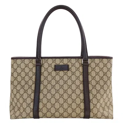 Pre-owned Gucci Beige Brown Tote Bag () In Multi