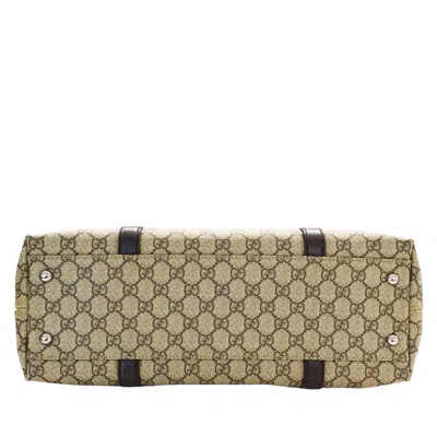 Pre-owned Gucci Beige Brown Tote Bag () In Multi