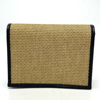 Pre-owned Gucci Beige Canvas Leather Wallet (tri-fold) () In Sand