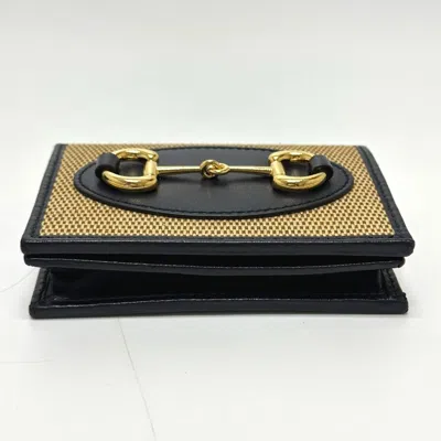 Pre-owned Gucci Beige Canvas Leather Wallet (tri-fold) () In Sand