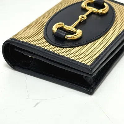 Pre-owned Gucci Beige Canvas Leather Wallet (tri-fold) () In Sand