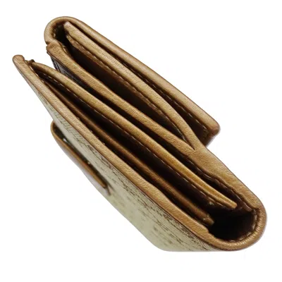 Pre-owned Gucci Beige Gg Canvas Long Bill Wallet (bi-fold) () In Sand