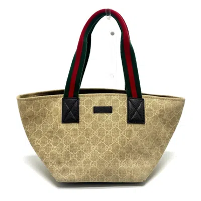 Pre-owned Gucci Beige Gg Canvas Tote Bag () In Sand