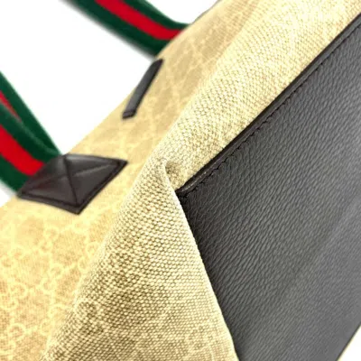 Pre-owned Gucci Beige Gg Canvas Tote Bag () In Sand