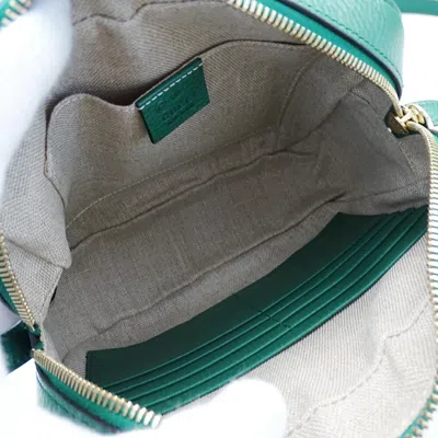 Pre-owned Gucci Beige Green Gg Canvas Shoulder Bag () In Multi