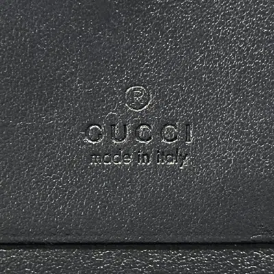 Pre-owned Gucci Beige Navy Canvas Leather Wallet (bi-fold) () In Multi