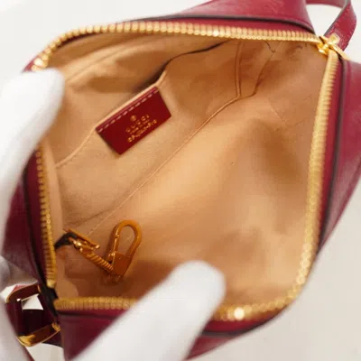 Pre-owned Gucci Beige Red Color Pvc Shoulder Bag () In Multi