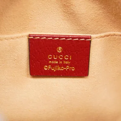 Pre-owned Gucci Beige Red Color Pvc Shoulder Bag () In Multi