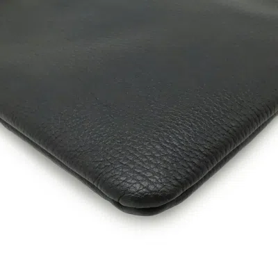 Pre-owned Gucci Black Bamboo Leather Clutch Bag ()